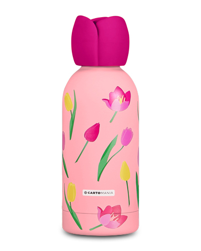 Boca s oblikovanim čepom 500ml cvijeće Cartomania chill & refill