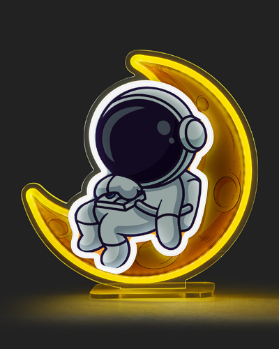 Lampa neon astronaut i mjesec Cartomania feel at home